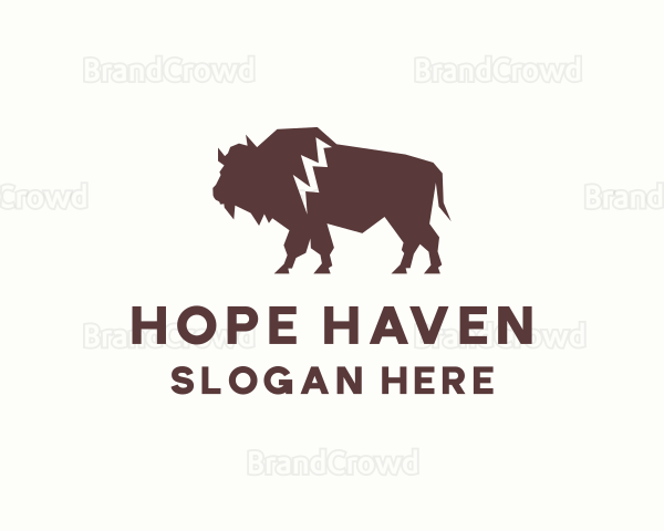 Animal Bison Wildlife Logo