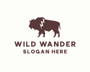 Animal Bison Wildlife logo design