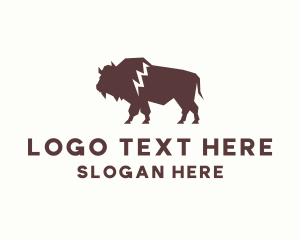 Animal Bison Wildlife Logo