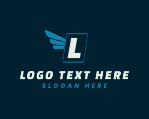 Express - Flying Wings Logistics Mover logo design