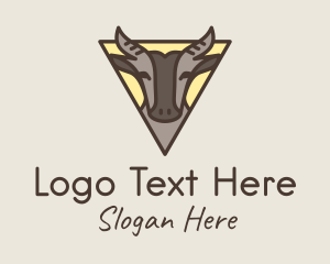 Bullfighting - Triangular Water Buffalo logo design