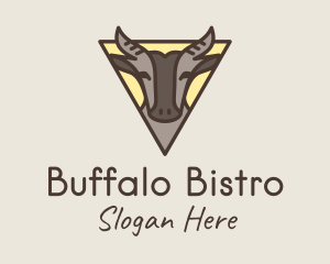 Triangular Water Buffalo logo design