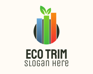 Eco Leaf Chart logo design