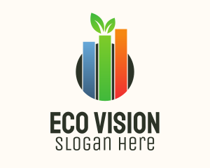 Eco Leaf Chart logo design