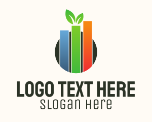 Harvest - Eco Leaf Chart logo design