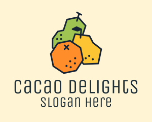 Geometric Fresh Fruit Logo