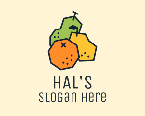 Geometric Fresh Fruit Logo