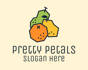 Geometric Fresh Fruit Logo