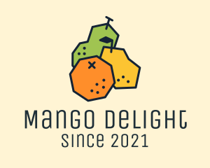 Mango - Geometric Fresh Fruit logo design