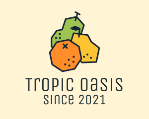 Tropic - Geometric Fresh Fruit logo design