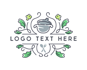 Food - Kitchen Cooking Pot logo design