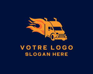 Shipment - Fire Truck Transportation logo design