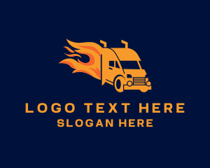 Fire - Fire Truck Transportation logo design