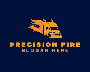 Fire Truck Transportation logo design