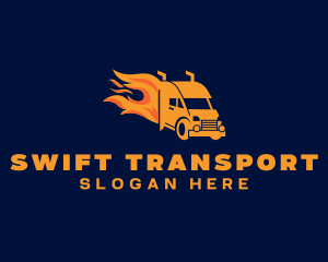 Fire Truck Transportation logo design