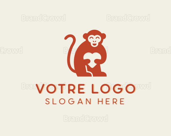 Monkey Wildlife Zoo Veterinary Logo