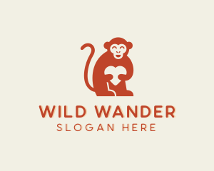 Monkey Wildlife Zoo Veterinary logo design