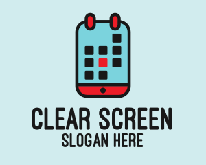 Screen - Mobile Phone Calendar logo design