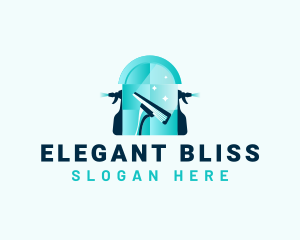 Squeegee - Squeegee Wiper Sprayer Cleaning logo design