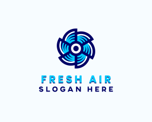 HVAC Circulation Airflow logo design