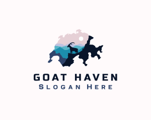 Ibex Goat Switzerland logo design
