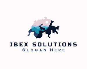 Ibex Goat Switzerland logo design