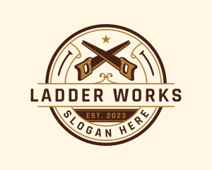 Saw Carpentry Woodwork logo design