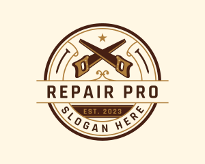 Fix - Saw Carpentry Woodwork logo design