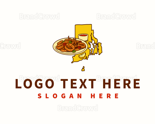 Rhode Island Calamari Food Logo