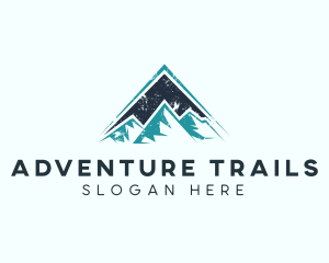 Trekking - Mountain Trekking Adventure logo design