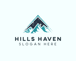 Mountain Trekking Adventure logo design