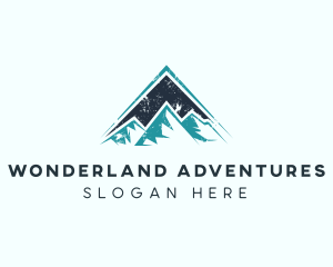 Mountain Trekking Adventure logo design