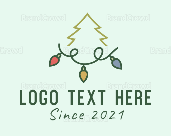 Holiday Christmas Lights Logo