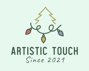 Holiday Christmas Lights logo design