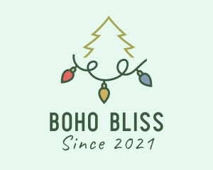 Holiday Christmas Lights logo design