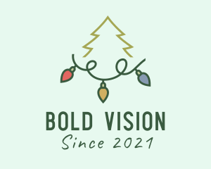 Holiday Christmas Lights logo design