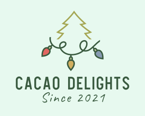 Holiday Christmas Lights logo design