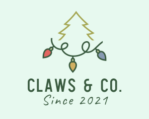 Holiday Christmas Lights logo design