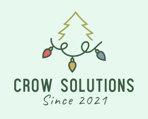 Holiday Christmas Lights logo design