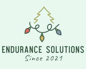 Holiday Christmas Lights logo design