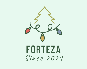 Holiday Christmas Lights logo design