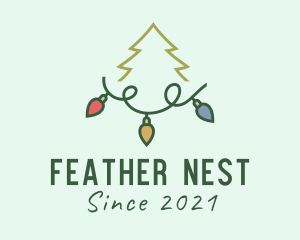 Holiday Christmas Lights logo design