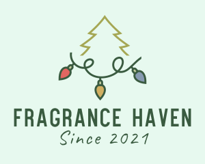 Holiday Christmas Lights logo design