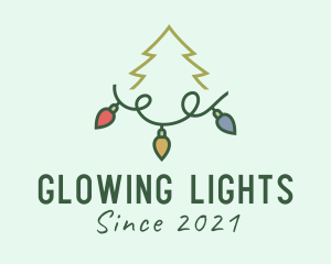 Holiday Christmas Lights logo design