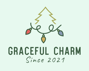 Holiday Christmas Lights logo design