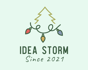 Holiday Christmas Lights logo design