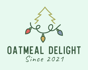Holiday Christmas Lights logo design