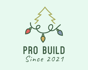 Holiday Christmas Lights logo design