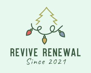 Holiday Christmas Lights logo design