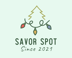 Holiday Christmas Lights logo design